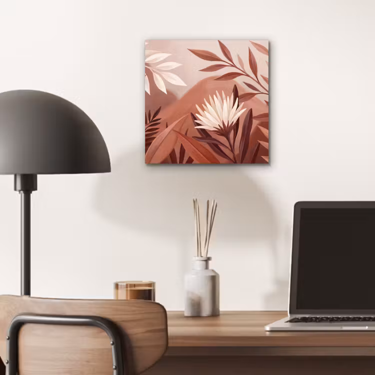 Planten - Bladeren - Botanisch - Modern - Bruin aluminium wit klein -sfeer5
