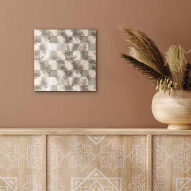 Planten - Bladeren - Marmer - Modern - Groen aluminium wit klein -sfeer4