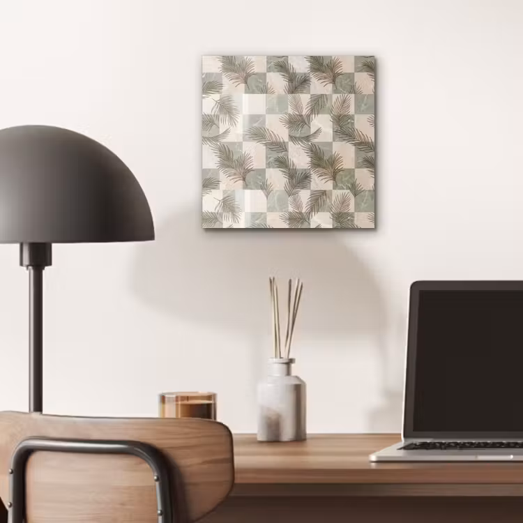 Planten - Bladeren - Marmer - Modern - Groen aluminium wit klein -sfeer5
