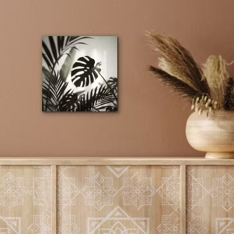 Planten - Bladeren - Natuur - Minimalistisch - Groen aluminium wit klein -sfeer4