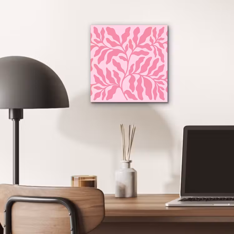 Planten - Organisch - Abstract - Modern - Roze aluminium wit klein -sfeer5