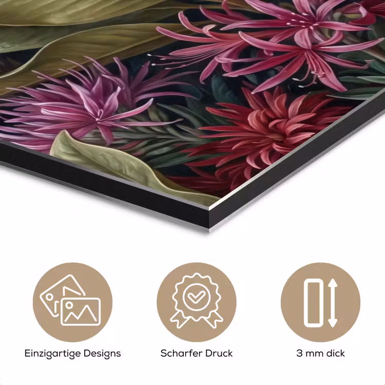 Planten - Tropisch - Botanisch - Donker - Groen aluminium wit klein -closeup_DE