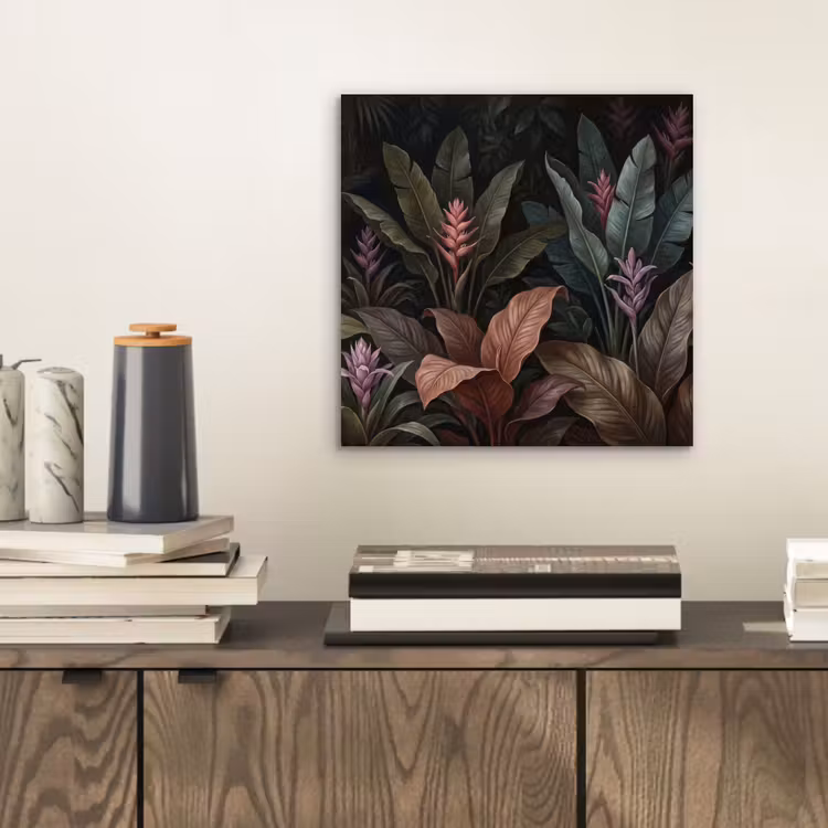 Planten - Tropisch - Jungle - Donker - Natuur aluminium wit klein -sfeer1