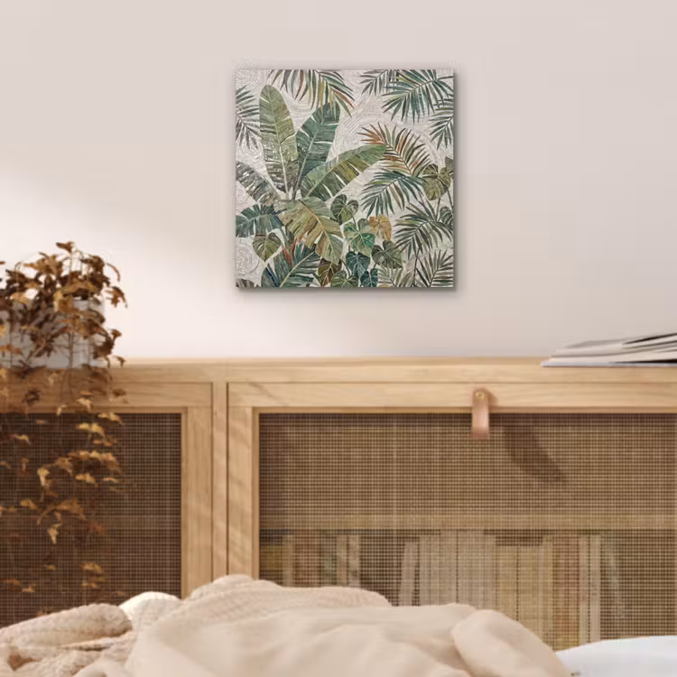 Planten - Tropisch - Mozaïek - Natuur - Groen aluminium wit klein -sfeer3