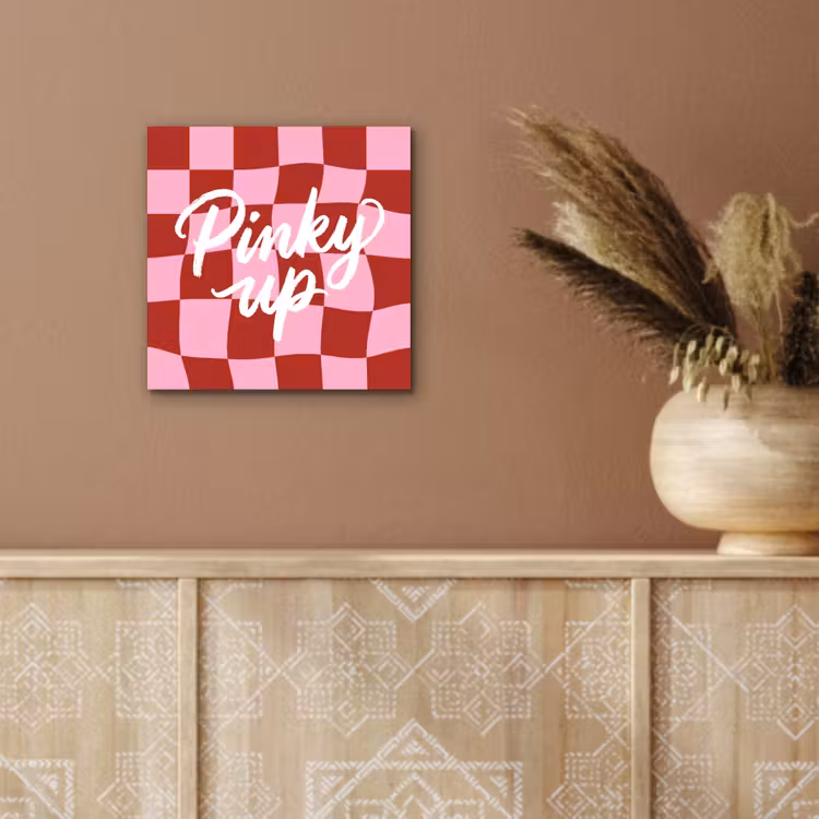 Pinky up - Geblokt - Bordeauxrood aluminium wit klein -sfeer4