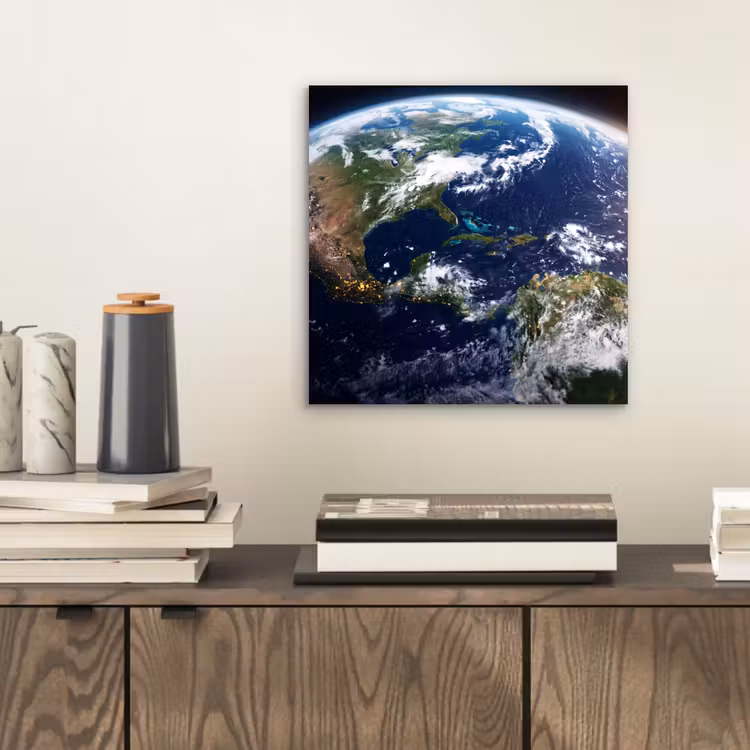Alu-Dibond-Bild - Planet – Weltraum – Kosmos - Planeet - Ruimte - Kosmos aluminium wit klein