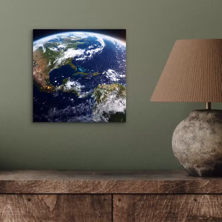 Alu-Dibond-Bild - Planet – Weltraum – Kosmos - Planeet - Ruimte - Kosmos aluminium wit klein