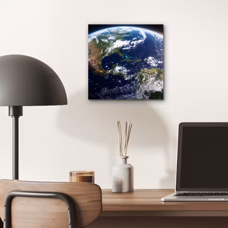 Alu-Dibond-Bild - Planet – Weltraum – Kosmos - Planeet - Ruimte - Kosmos aluminium wit klein