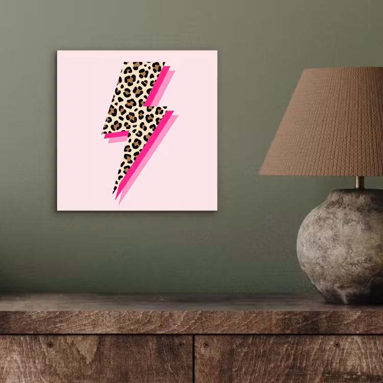 Stippen - Roze - Bliksem aluminium wit klein -sfeer2