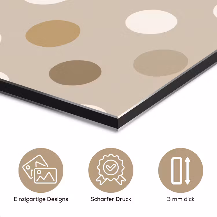 Polka - Dots - Beige aluminium wit klein 46 -closeup_DE