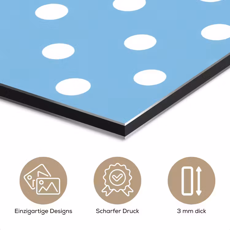 Polka - Dots - Blauw aluminium wit klein 46 -closeup_DE