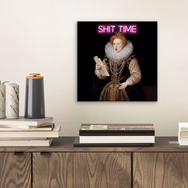 Portret - Humor - Neon aluminium wit klein -sfeer1