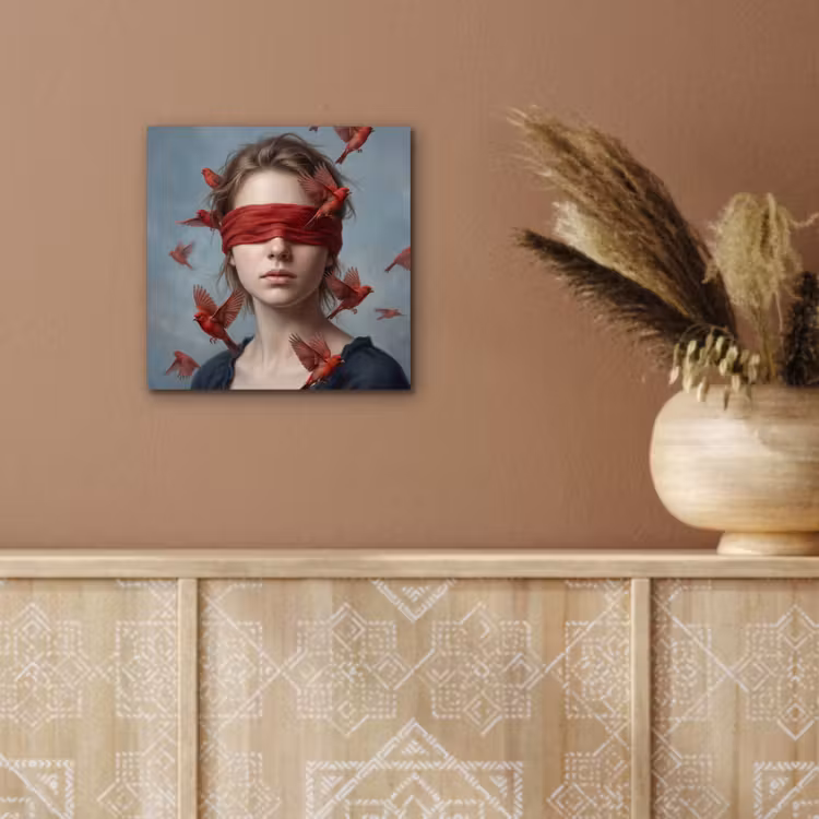 Portret - Krachtig - Rood aluminium wit klein -sfeer4