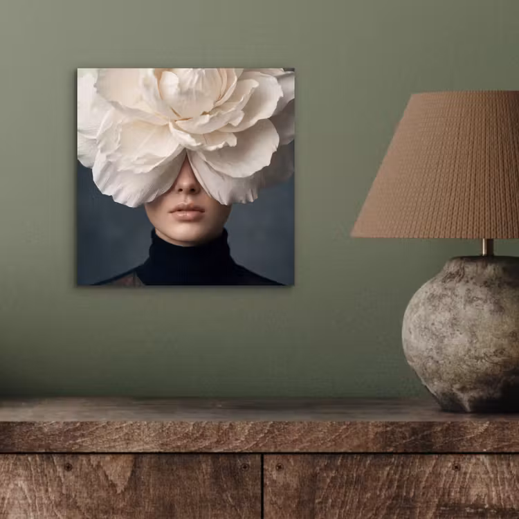 Portret - Mysterieus - Wit aluminium wit klein -sfeer2