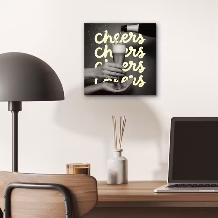 Cheers - Wijn - Zwart - Wit aluminium wit klein -sfeer5