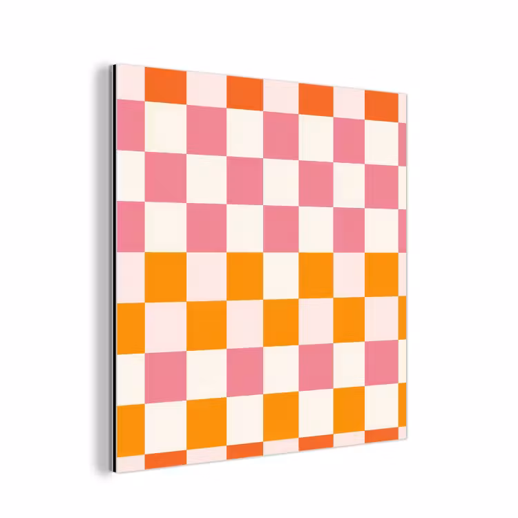 Vierkant - Patroon - Oranje aluminium wit klein 46 -3d