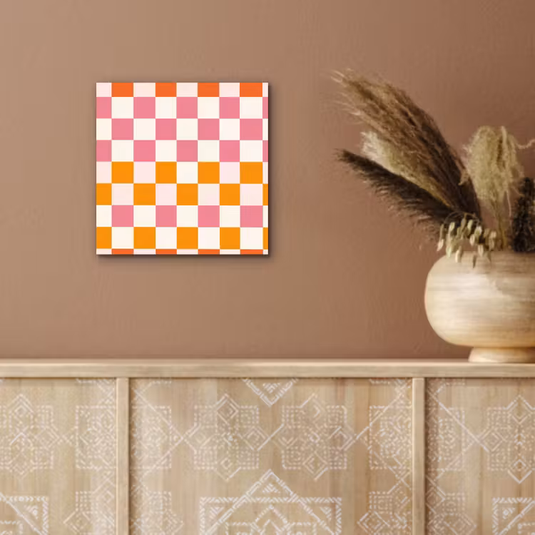 Vierkant - Patroon - Oranje aluminium wit klein 46 -sfeer4