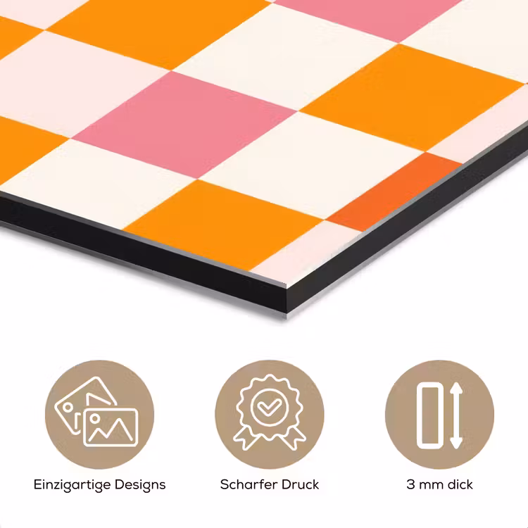 Vierkant - Patroon - Oranje aluminium wit klein 46 -closeup_DE