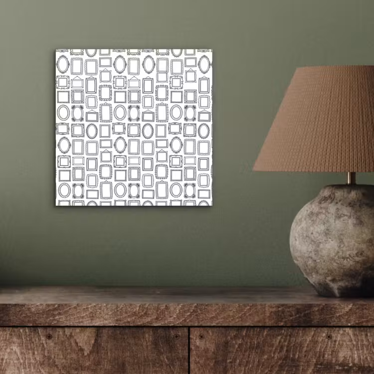Lijsten - Patroon - Decoratie - Schets - Zwart-wit aluminium wit klein -sfeer2
