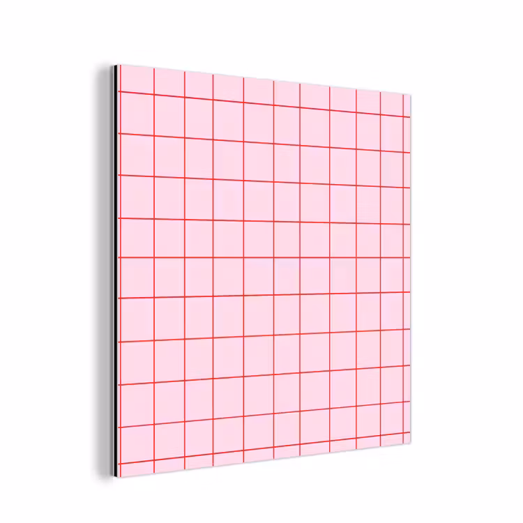 Raster - Patroon - Roze aluminium wit klein 46 -3d