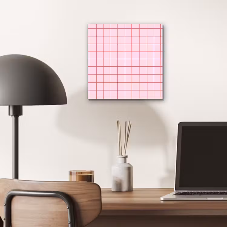 Raster - Patroon - Roze aluminium wit klein 46 -sfeer5