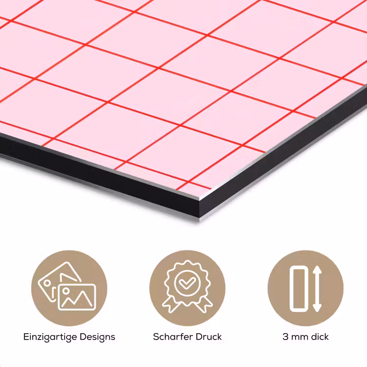 Raster - Patroon - Roze aluminium wit klein 46 -closeup_DE