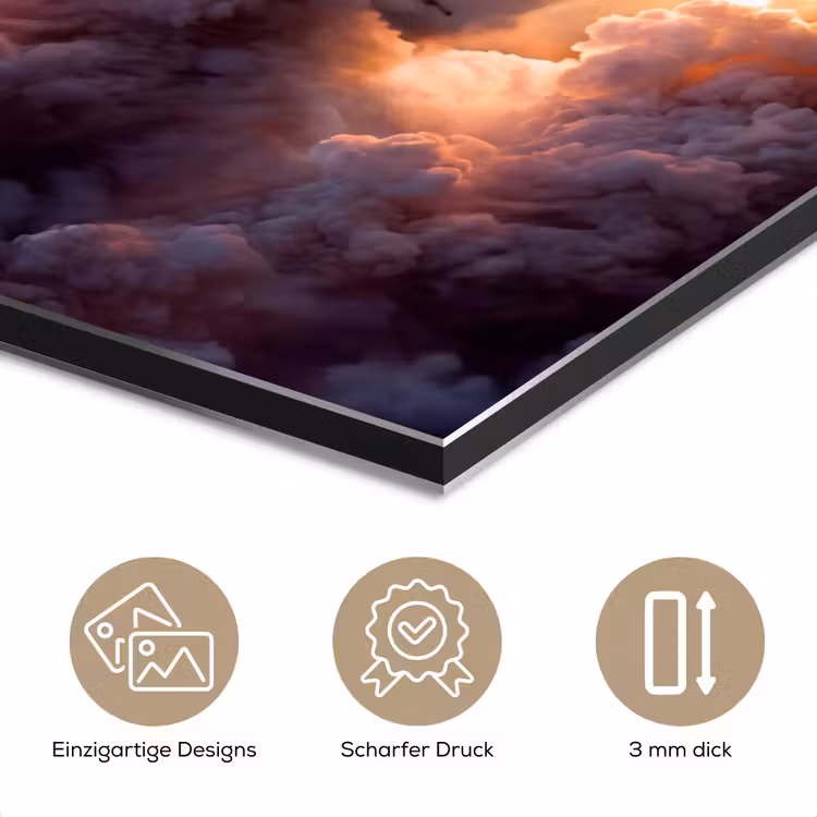 Alu-Dibond-Bild - Raumfahrzeug – Start – Sterne - Ruimtevaartuig - Lancering - Sterren aluminium wit klein