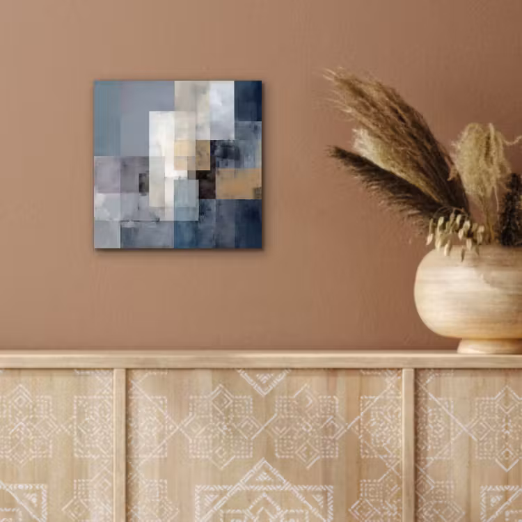 Rechthoeken - Abstract - Blauw aluminium wit klein -sfeer4