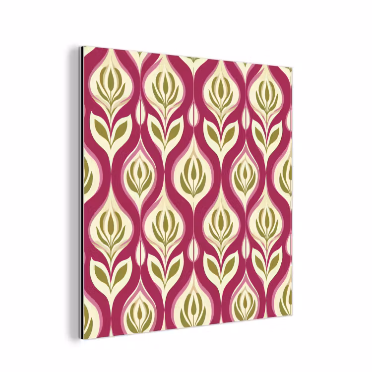 Retro - Floraal - Paars aluminium wit klein 46 -3d