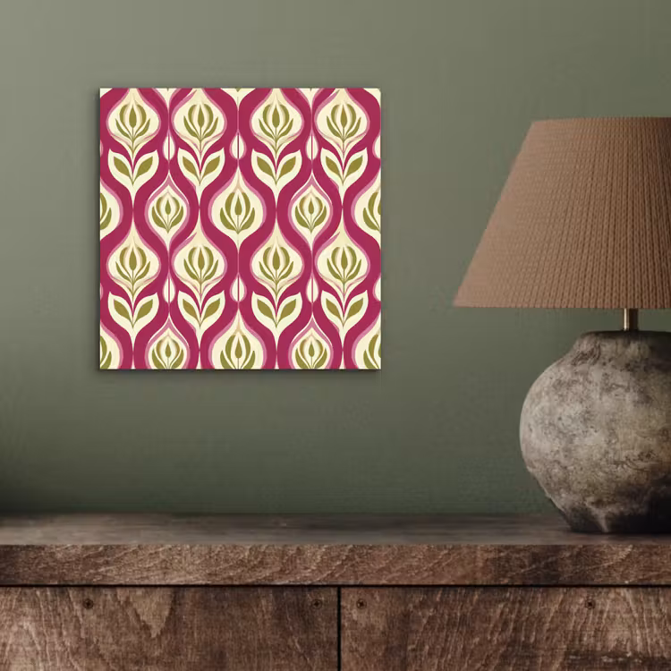 Retro - Floraal - Paars aluminium wit klein 46 -sfeer2