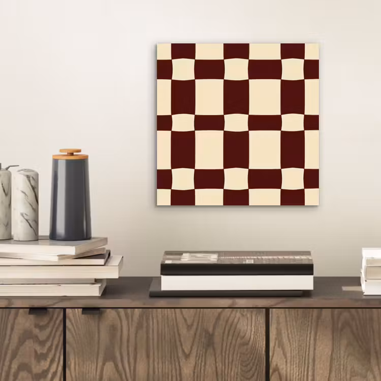 Retro - Patroon - Bruin aluminium wit klein 46 -sfeer1