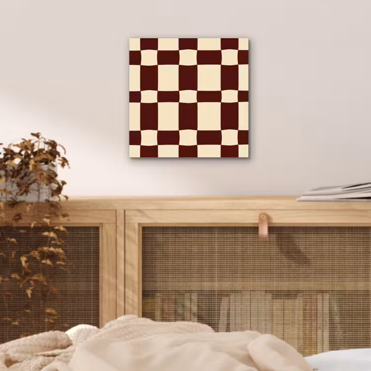 Retro - Patroon - Bruin aluminium wit klein 46 -sfeer3