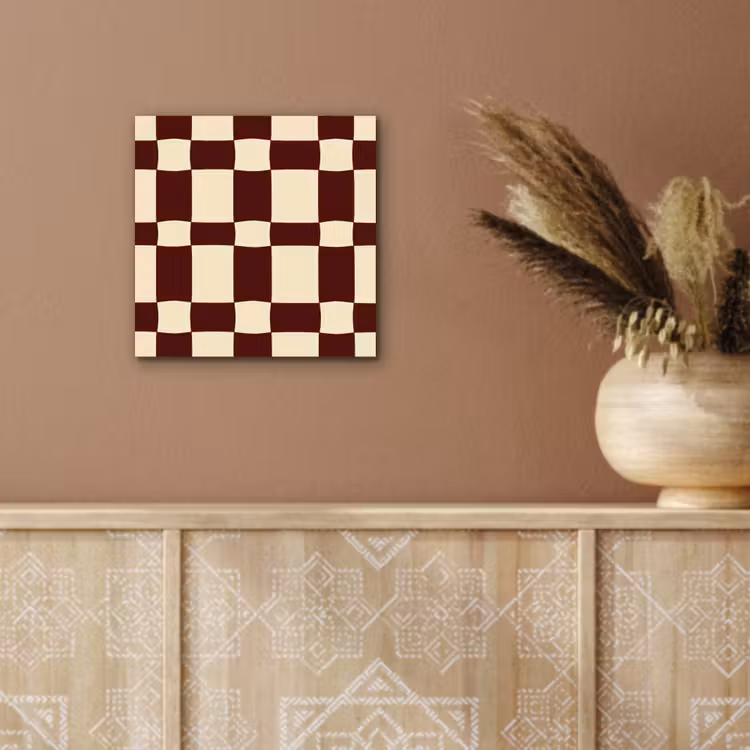 Retro - Patroon - Bruin aluminium wit klein 46 -sfeer4