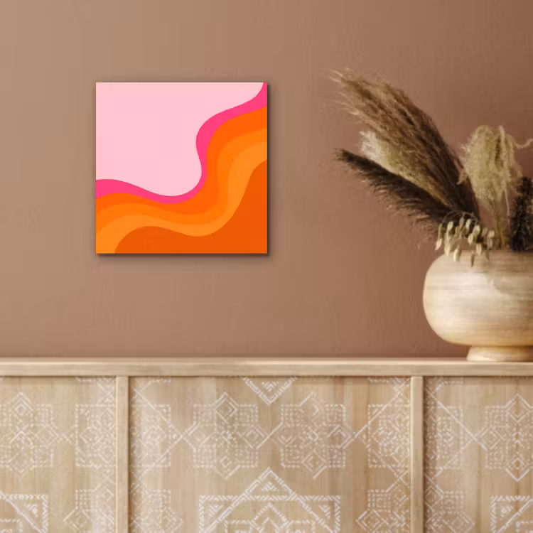 Retro - Waves - Kleurrijk aluminium wit klein -sfeer4