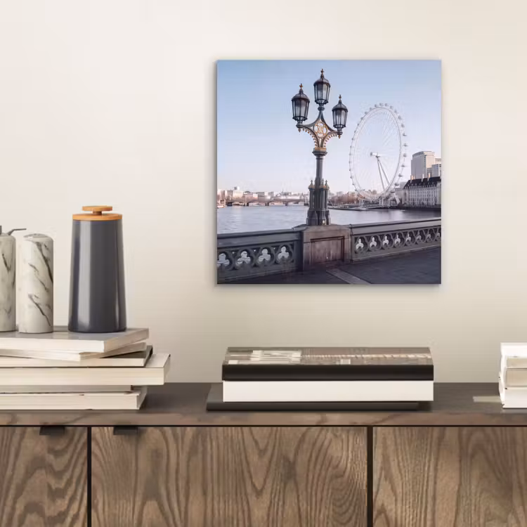 Reuzenrad - Londen - Stad - Architectuur - Brug aluminium wit klein -sfeer1