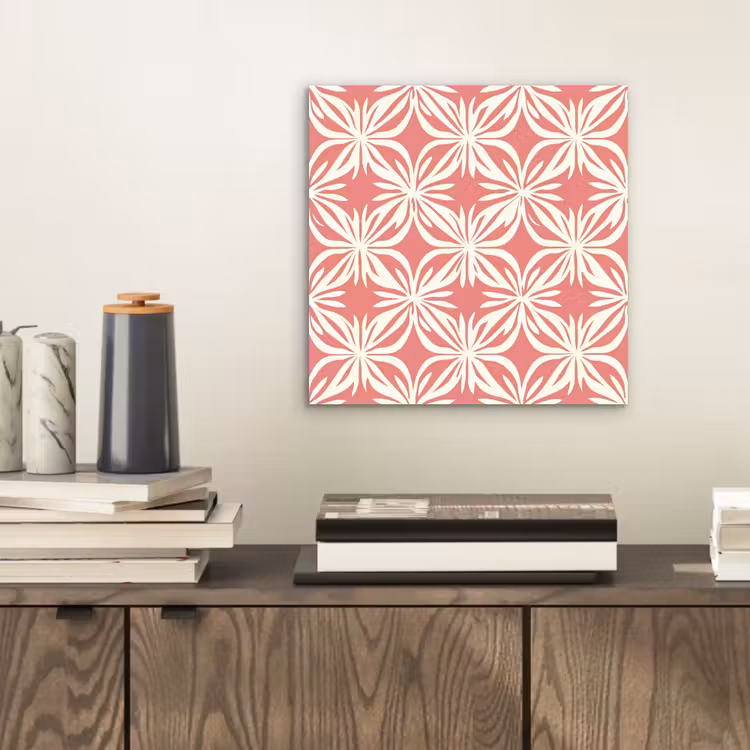 Roze - Bloemenmotief - Wit - Modern aluminium wit klein 46 -sfeer1