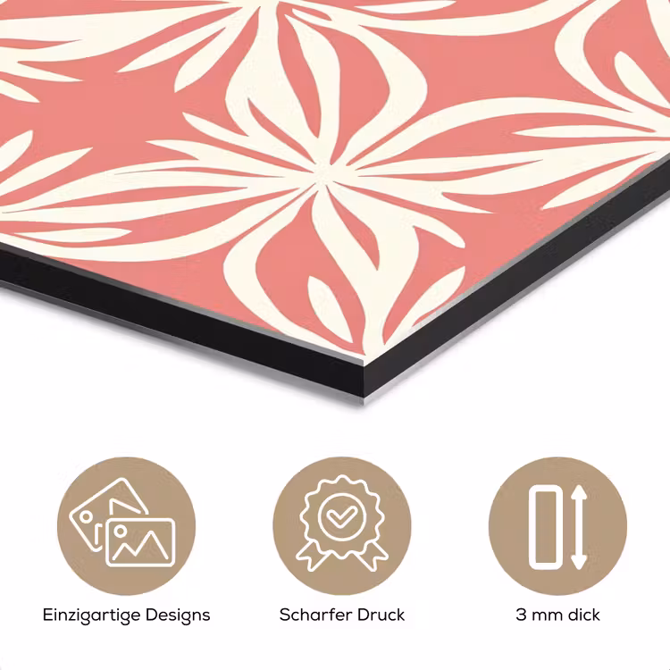 Roze - Bloemenmotief - Wit - Modern aluminium wit klein 46 -closeup_DE