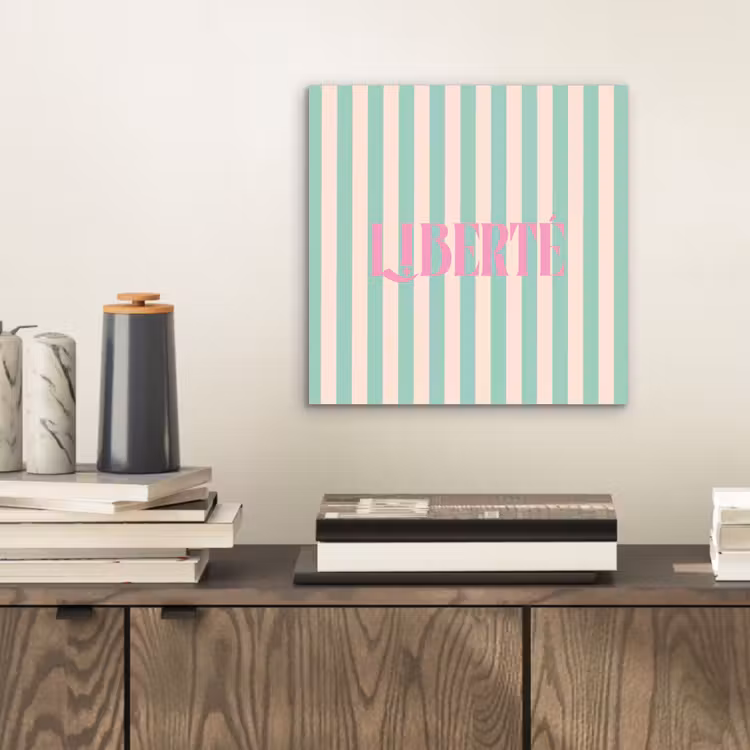 Roze - Groen - Strepen - Liberté aluminium wit klein -sfeer1