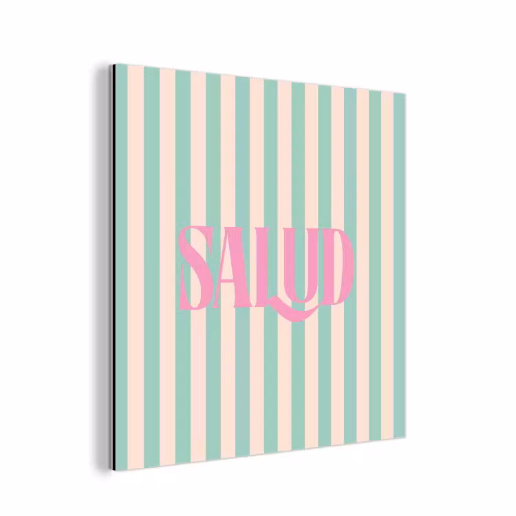 Roze - Groen - Strepen - Salud aluminium wit klein -3d