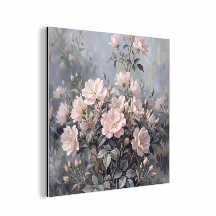 Rozen - Illustratie - Roze aluminium wit klein -3d