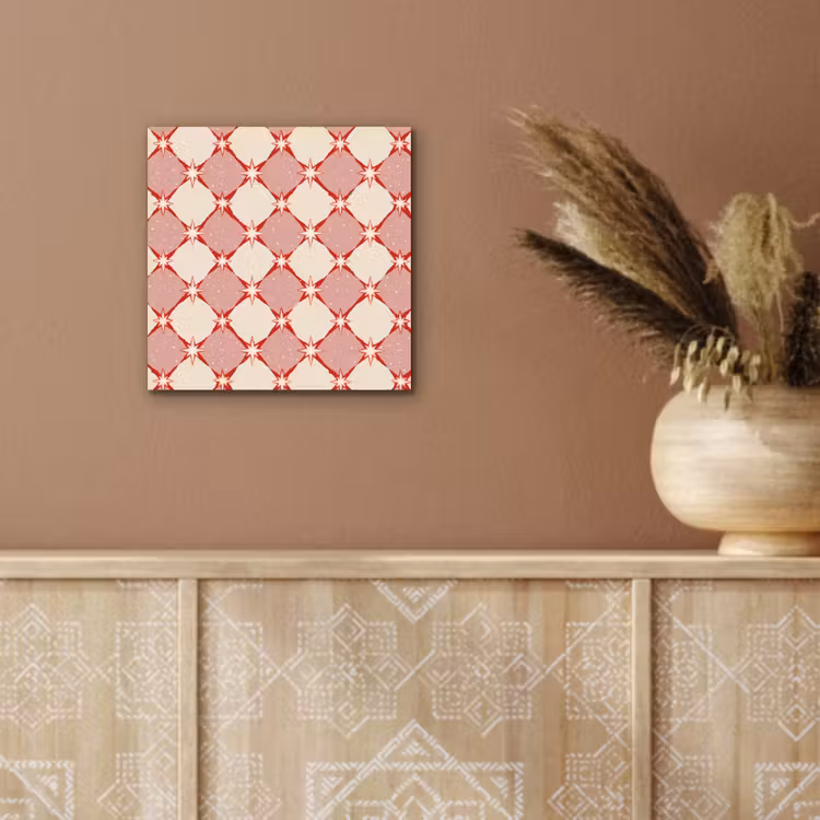 Ruiten - Sterren - Vintage - Oudroze - Rood aluminium wit klein 46 -sfeer4