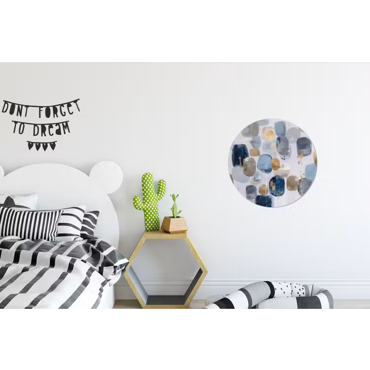 Abstract - Goud - Vormen Wandcirkel aluminium klein -kinderkamer