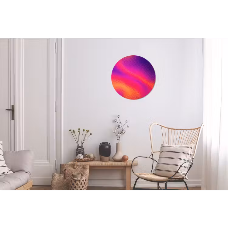 Abstract - Patroon - Kleurverloop Wandcirkel aluminium klein -woonkamer