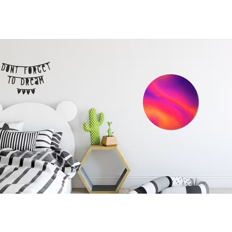Abstract - Patroon - Kleurverloop Wandcirkel aluminium klein -kinderkamer