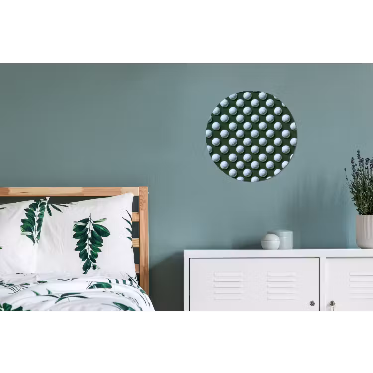 Ballen - Golf - Groen Wandcirkel aluminium klein 190 -slaapkamer