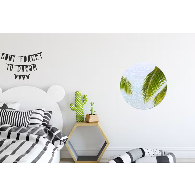 Boom - Bladeren - Water - Tropisch - Groen Wandcirkel aluminium klein -kinderkamer