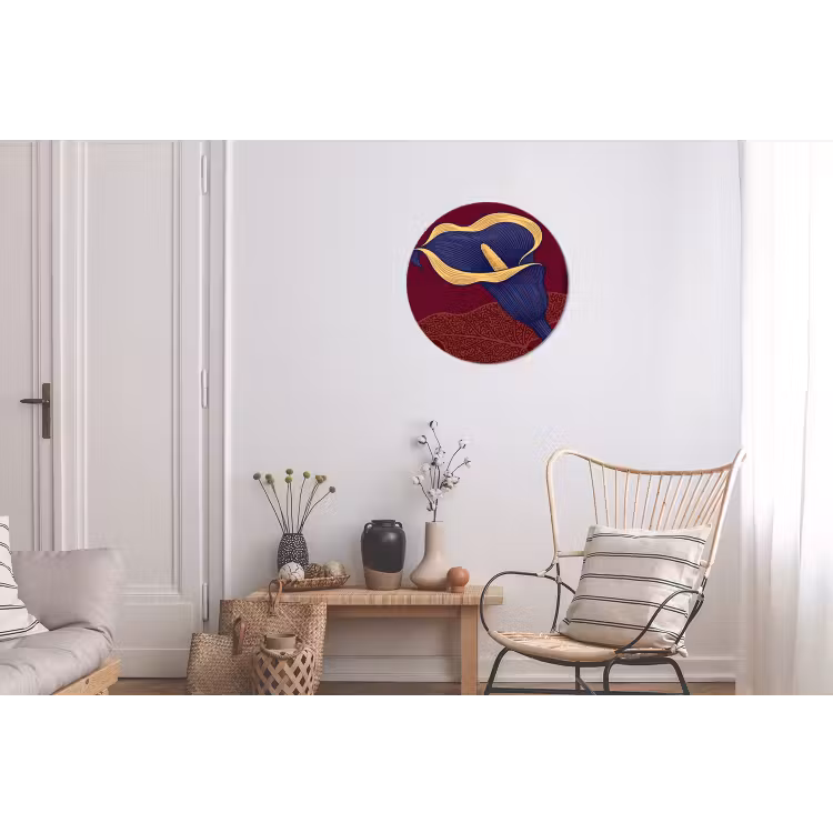 Alu-Dibond-Bild Rund - Blumen – Modern – Lila - Bloemen - Modern - Paars Wandcirkel aluminium klein