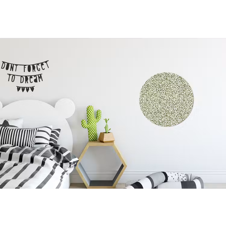 Botanisch - Takken - Groen Wandcirkel aluminium klein 190 -kinderkamer