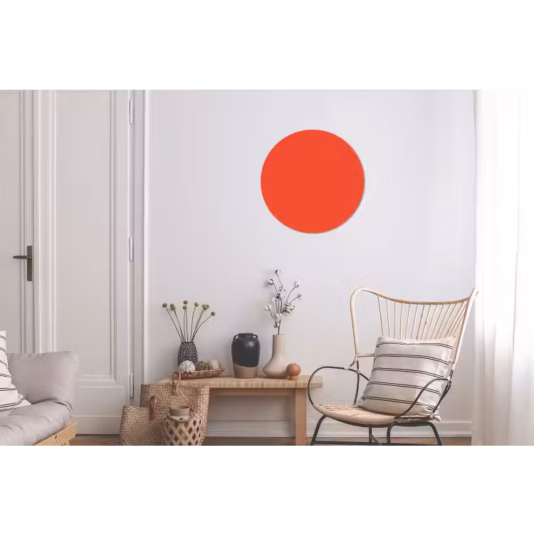 Burnt - Coral - Oranje Wandcirkel aluminium klein 190 -woonkamer