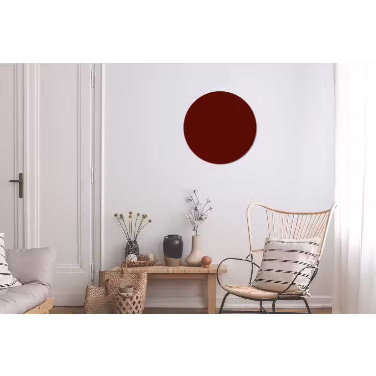 Burnt - Mahogany - Rood Wandcirkel aluminium klein 190 -woonkamer